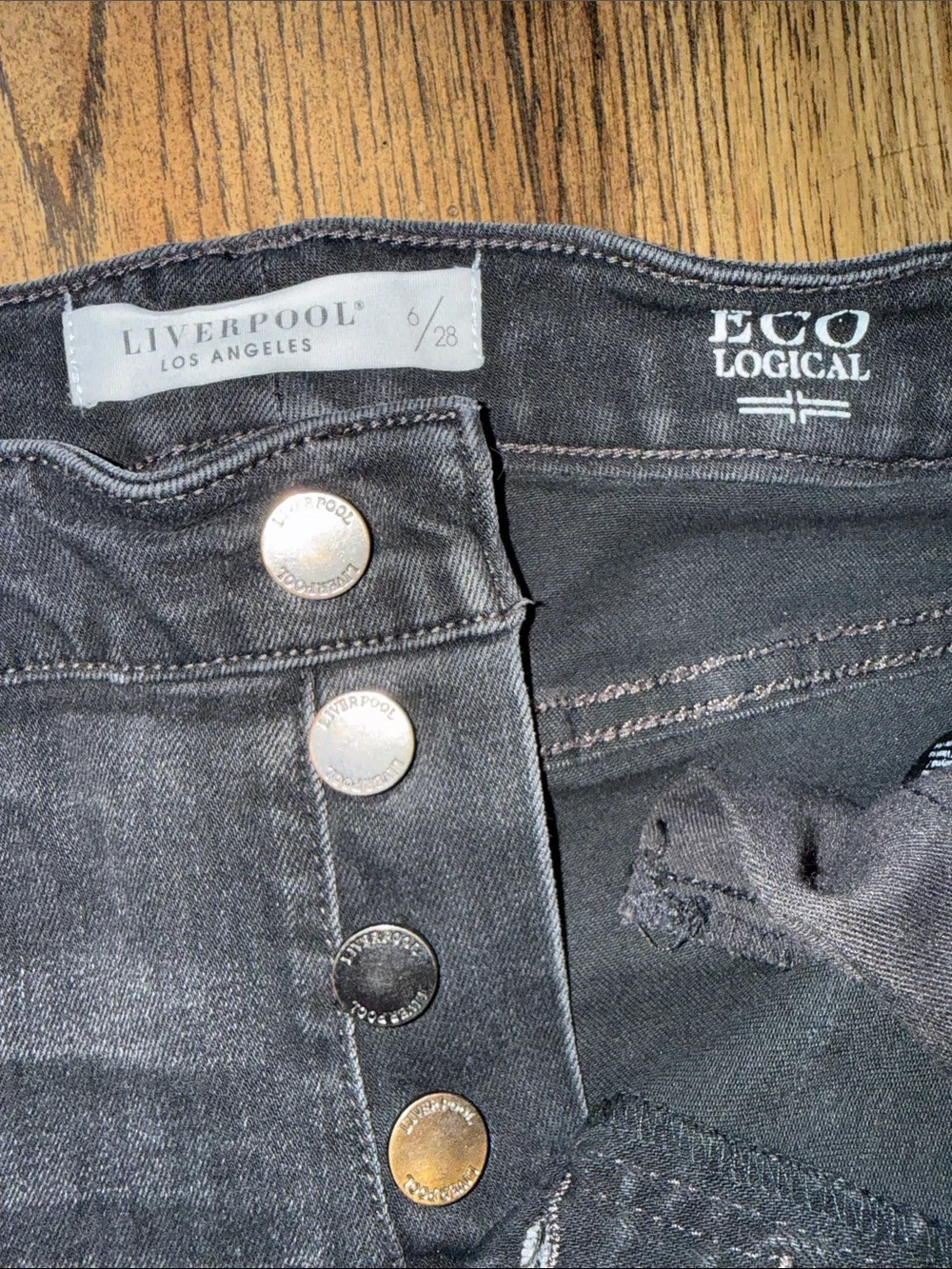 Liverpool Black Washed High-Rise Ankle Skinny Eco Logical Jeans